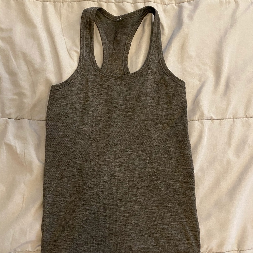 Lululemon Racerback dark heather grey tank